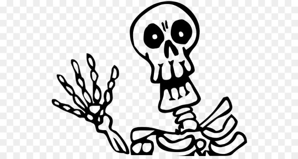 Скелет раскраска для детей