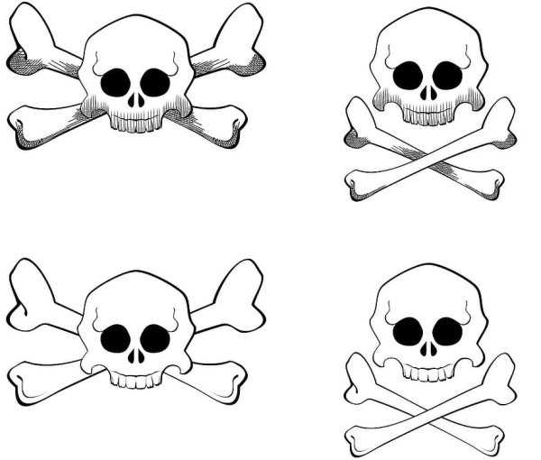 Раскраска скелет