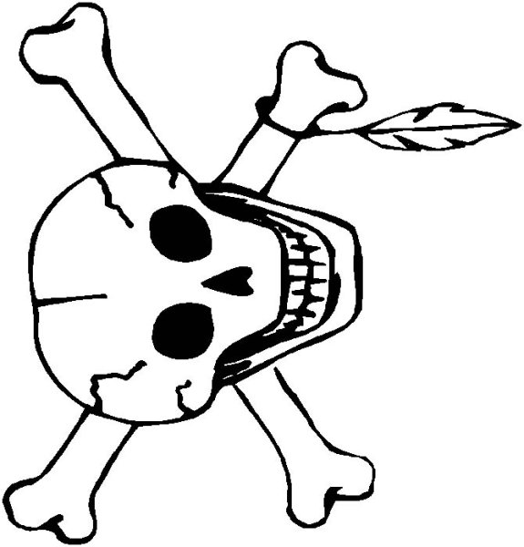 Раскраска скелет