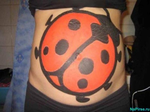 Рисунки на животе у беременных простые