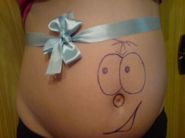 Рисунки на животе у беременных простые