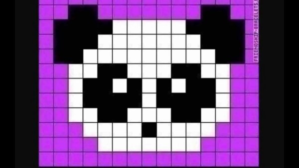 Рисунки по клеткам Панда