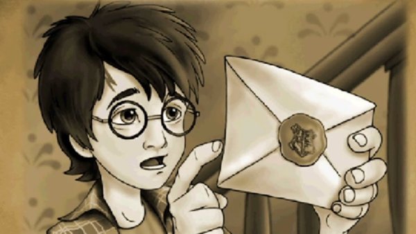 Кавайная раскраска Гарри Поттер