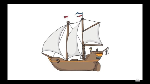 Рисунок корабля пошагово