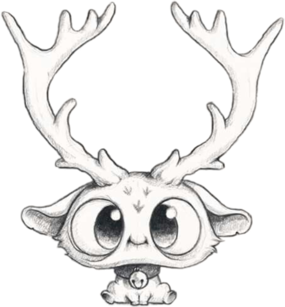 Олень рисунок
