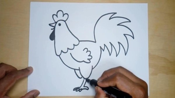 Рисование петуха