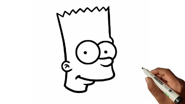 Барт симпсон легкий рисунок