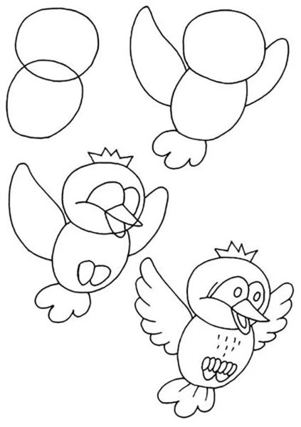 Поэтапниые рисование для детей