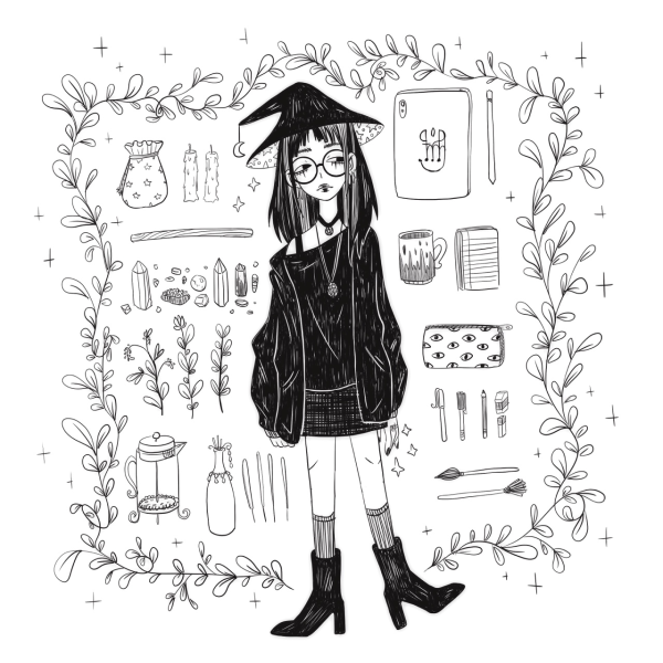 Ведьма иллюстрация