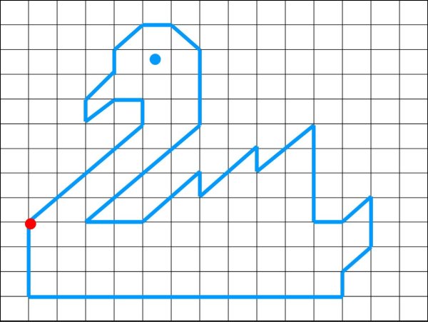 Рисунок по клеточкам для детей