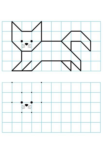 Рисование по клеткам для дошкольников