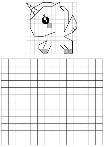 Рисование по клеточкам для детей 5 лет