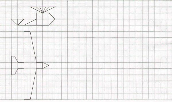 Рисунки по клеточкам обводить
