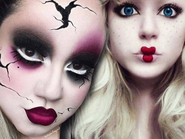 Раскрашивание лица на Хэллоуин