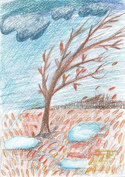 Рисунок в садик Золотая осень