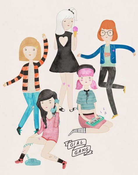 Рисунки в стиле инди КИД легкие