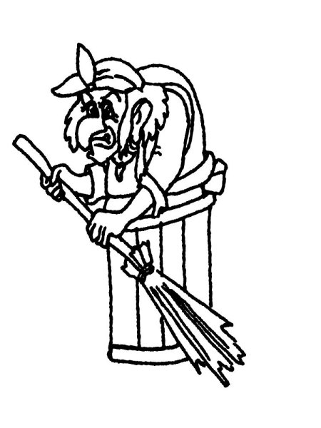 Баба Яга рисунок карандашом