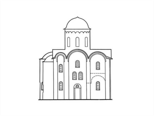 Церковь карандашом