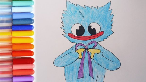 Хаги ваги рисунок фломастерами