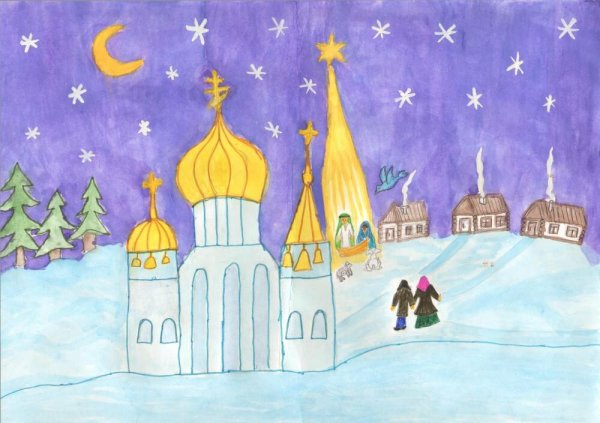 Рисунки на рождественскую тему