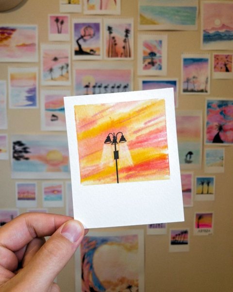 Полароиды рисунки маркерами