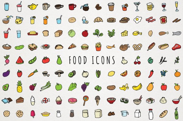 Рисунки еды легкие