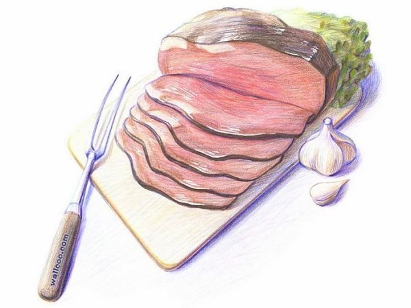 Мясо нарисованное
