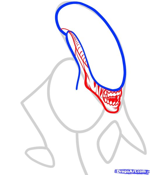 Поэтапное рисование чужого