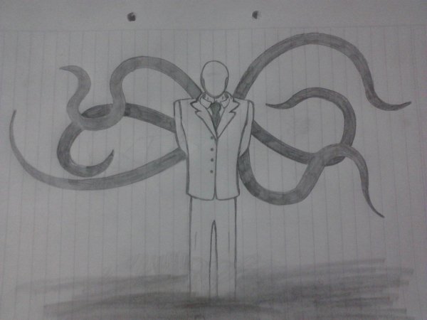 Слендермен карандашом