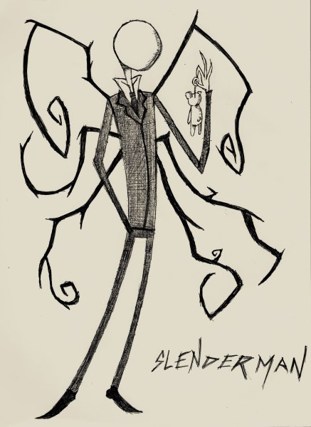 Слендермен разукрашка