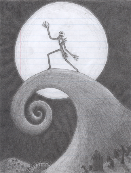 Ночь перед Рождеством рисунок лёгкий