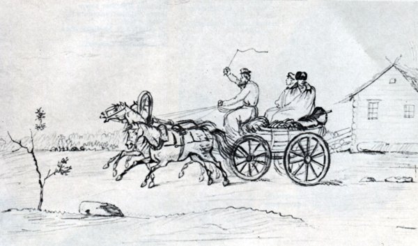 Тарантас в 19 веке