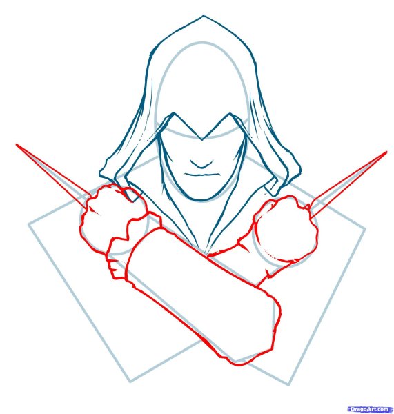 Раскраска ассасин Крид Коннор