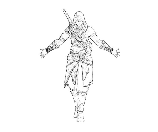 Знак ассасинов карандашом