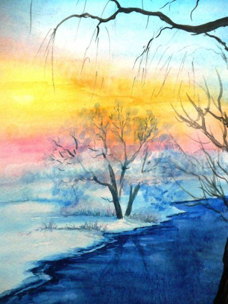 Пейзажи для рисования акварелью