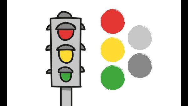 Нарисовать рисунок светофор