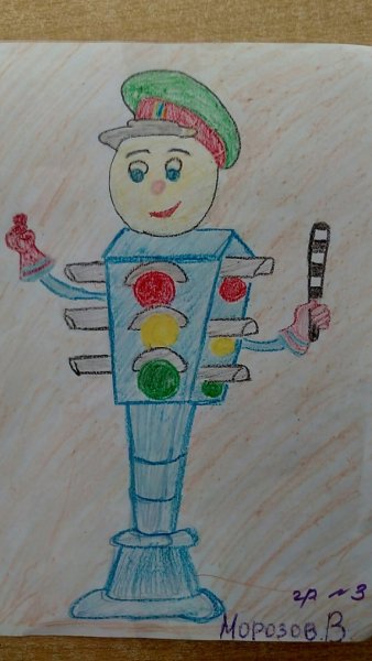 Детские рисунки светофор