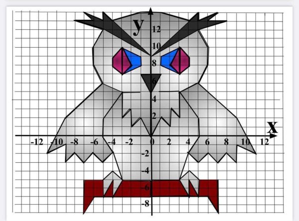 Координатный рисунок с координатами