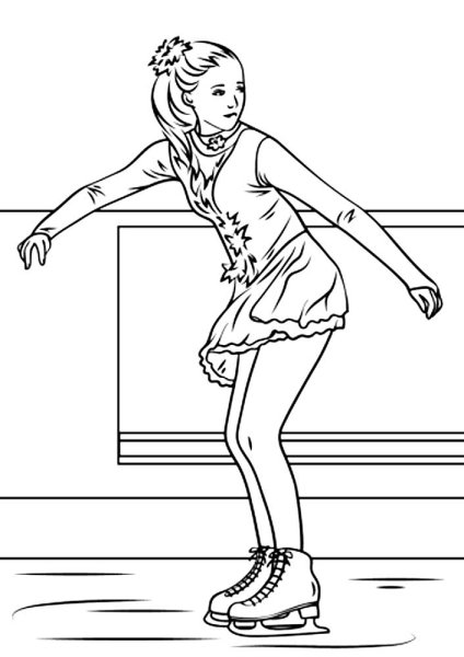 Человек в движении на коньках