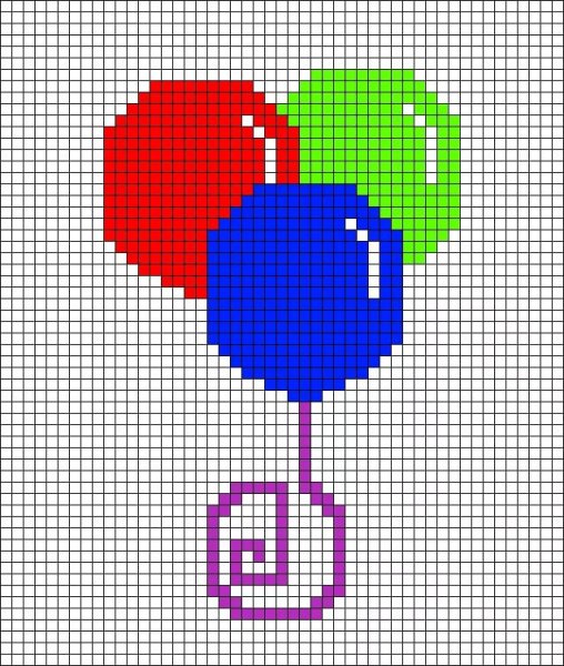 Рисунки в клеточку