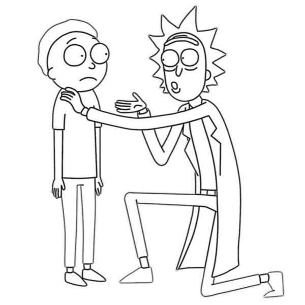 Рик и Морти раскраска
