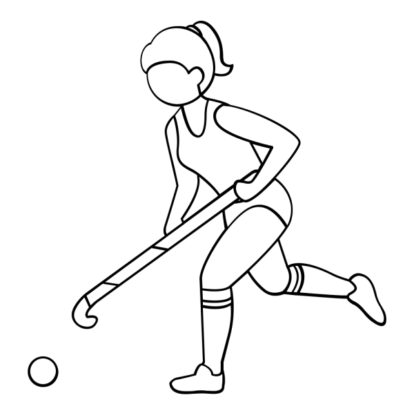 Раскраска: спортсмены