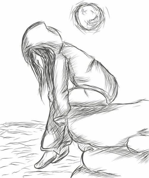 Грустные рисунки