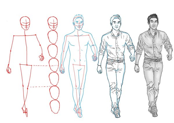 Лицо парня для рисования