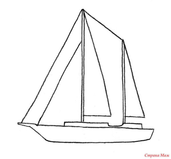Рисование яхты