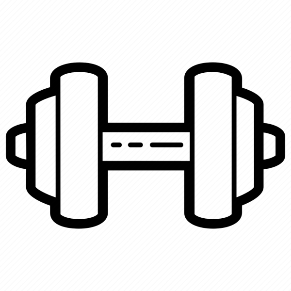 Гантели трафарет