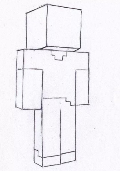 Рисунки для срисовки майнкрафт поэтапно