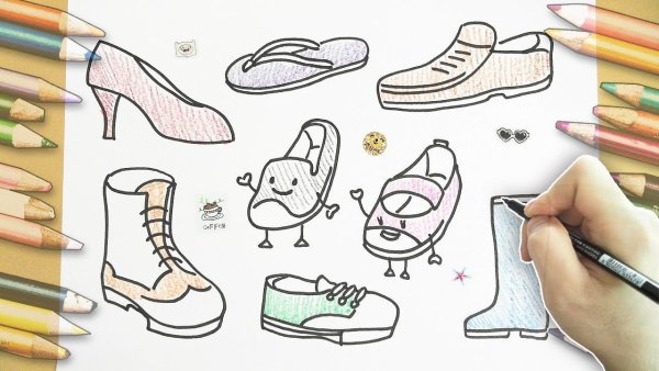 Туфли для рисования рисование