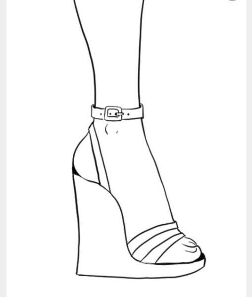 Рисунки обуви для срисовки