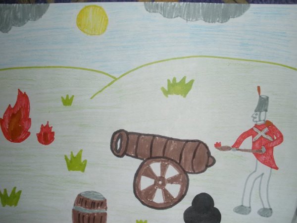 Рисунок на тему Бородино 5 класс